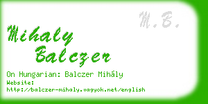 mihaly balczer business card